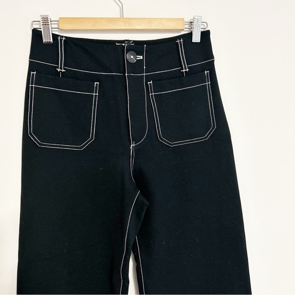 Maeve Colette Black & White stitching Flare stretchy pants! - Picture 5 of 14